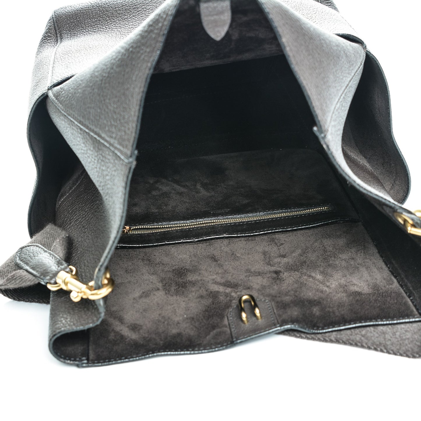 Goatskin Sangle Bucket Bag Dark Taupe