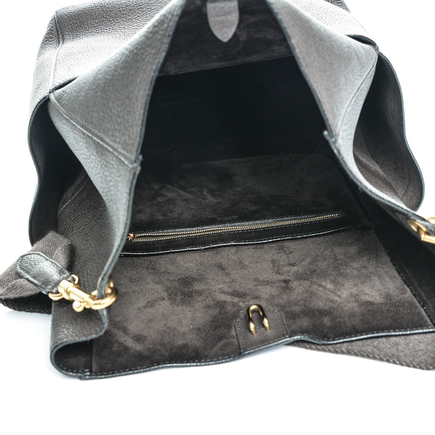 Celine Goatskin Sangle Bucket Bag Dark Taupe 5 of 6