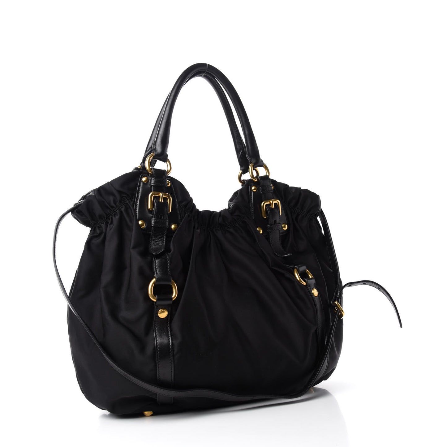 Tessuto Nylon Jacquard Logo Tote Black