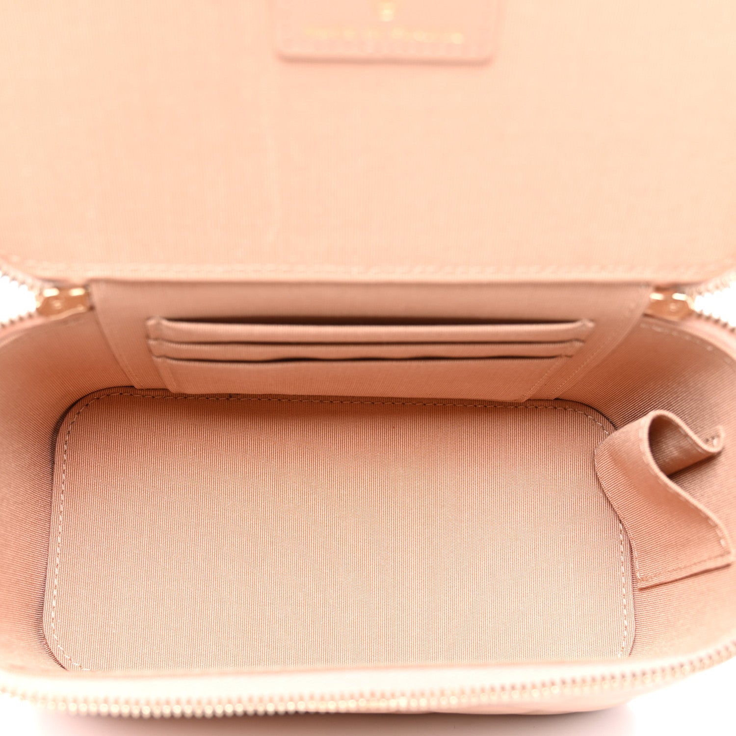 Chanel Lambskin Quilted Small Top Handle Vanity Case With Chain Beige 5 of 11
