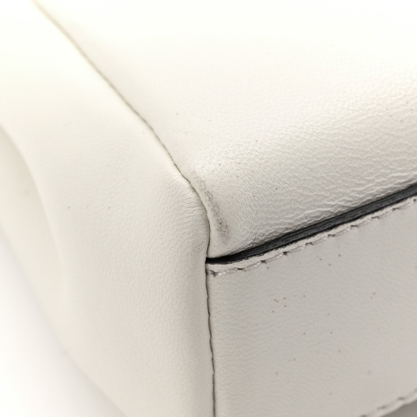 Shiny Nappa Micro Peekaboo Iconic Satchel White