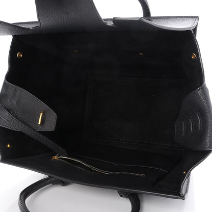 Celine Crisped Calfskin Small Tie Knot Tote Black 5 of 8