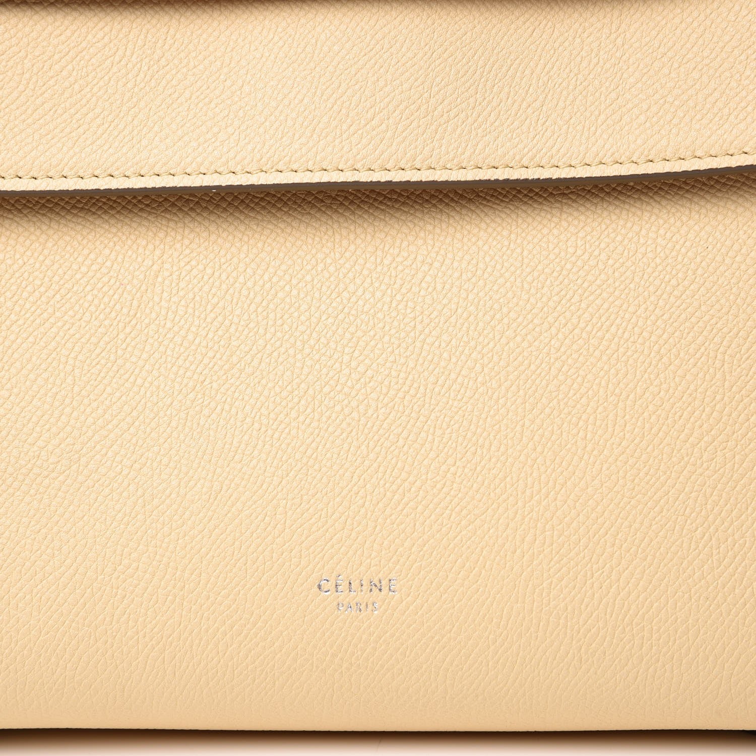 Celine Drummed Calfskin Mini Belt Bag Cream 7 of 12