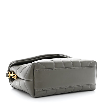 Saint Laurent Calfskin Y Quilted Monogram Toy Loulou Crossbody Bag Grey Kaki 4 of 12