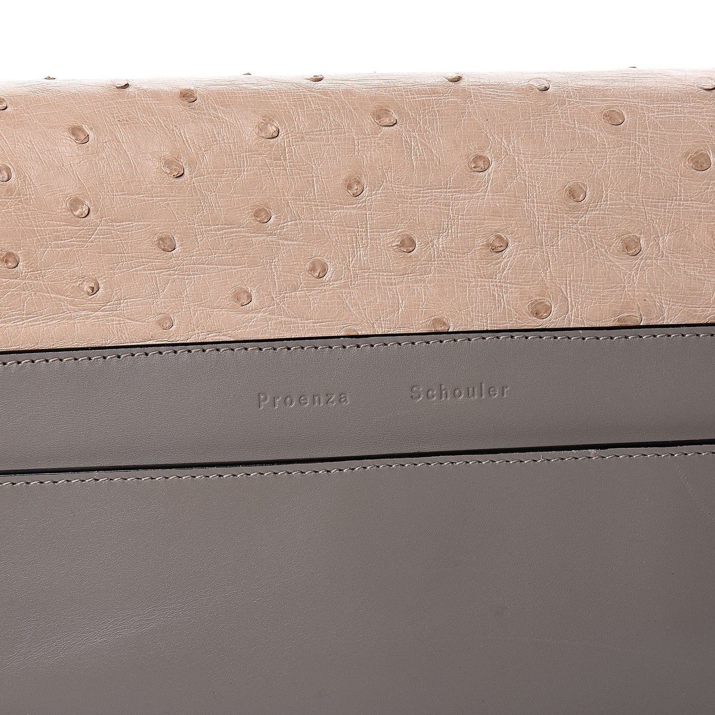 Ostrich Calfskin Suede PS Elliot Ciclo Pulver Ivory Black