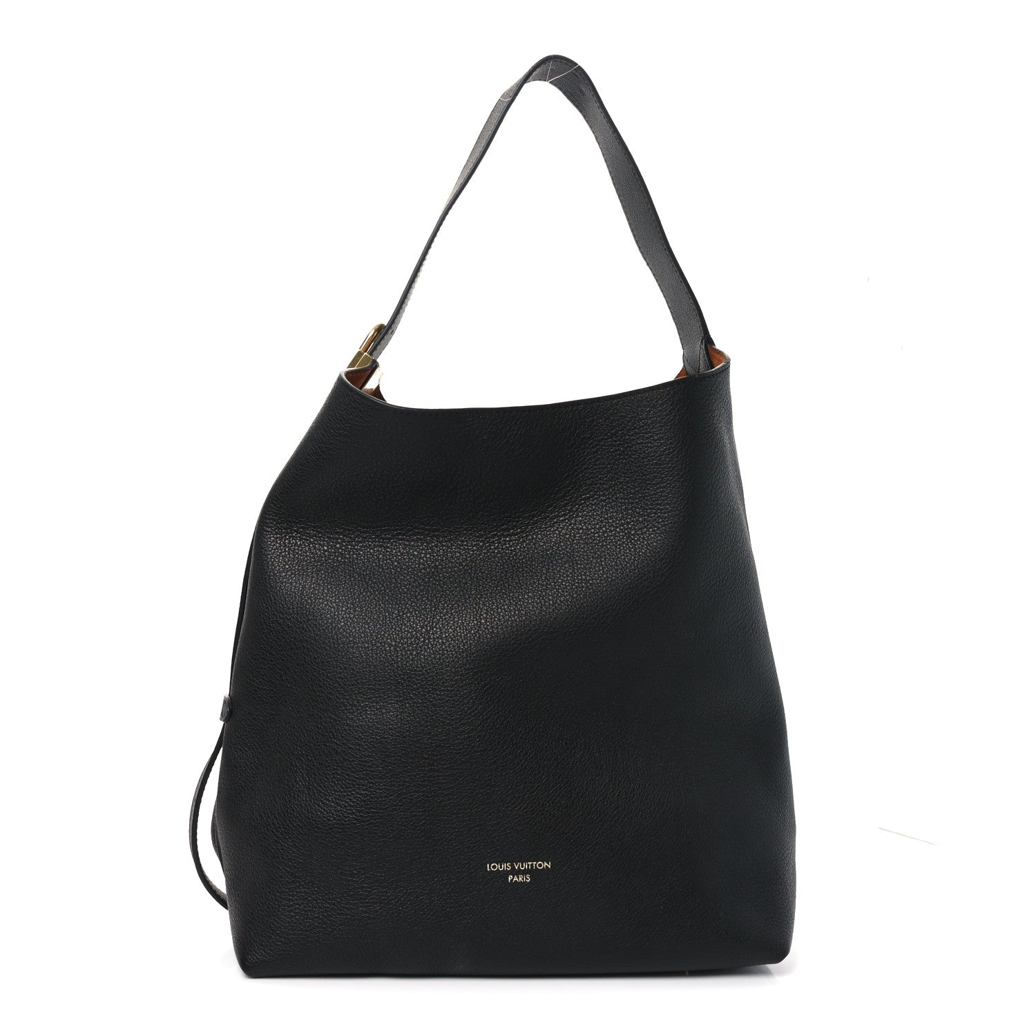 Louis Vuitton Grained Calfskin Low Key Hobo MM Black 1 of 9