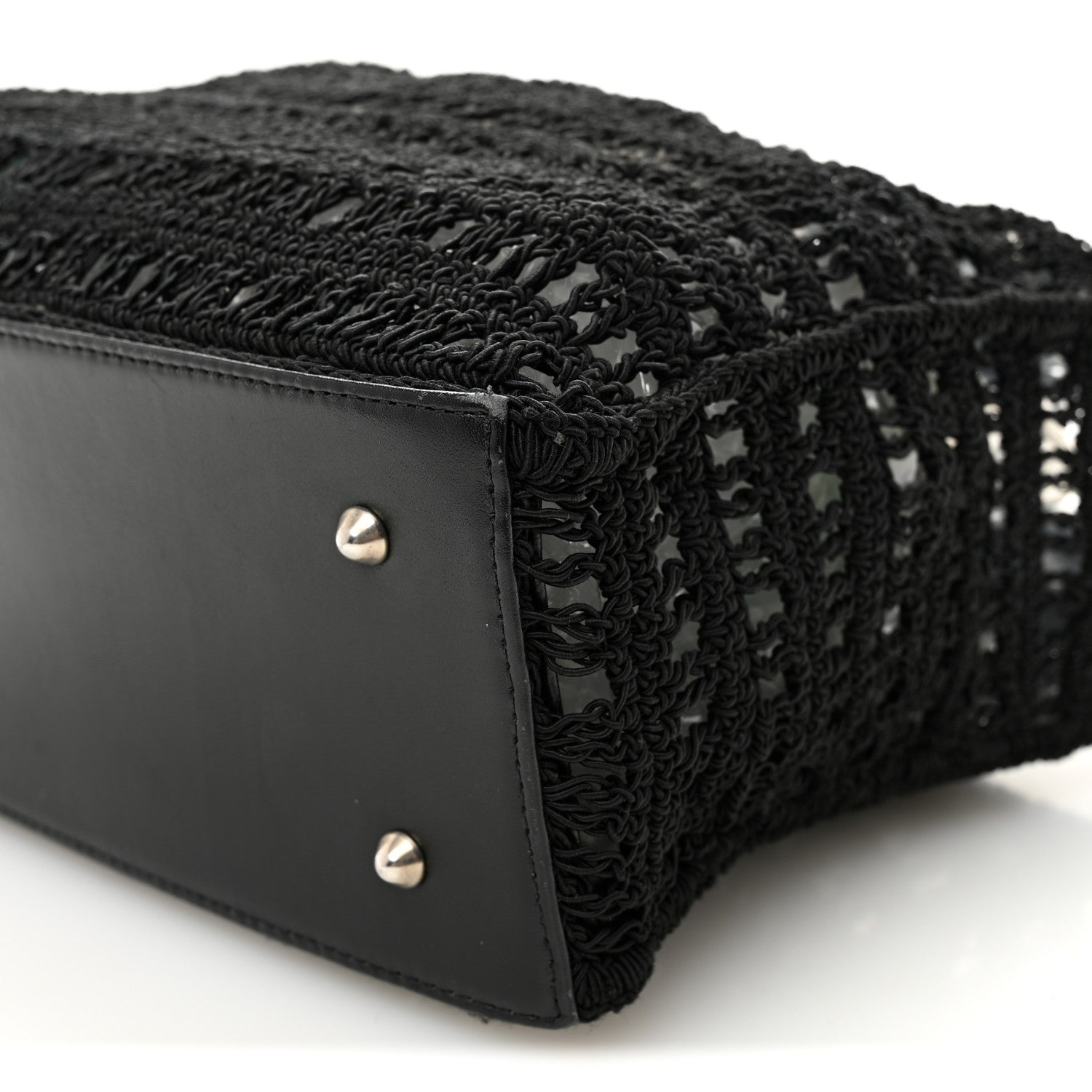 Chanel Woven Crochet Knit Tote Black 1883969 – FASHIONPHILE