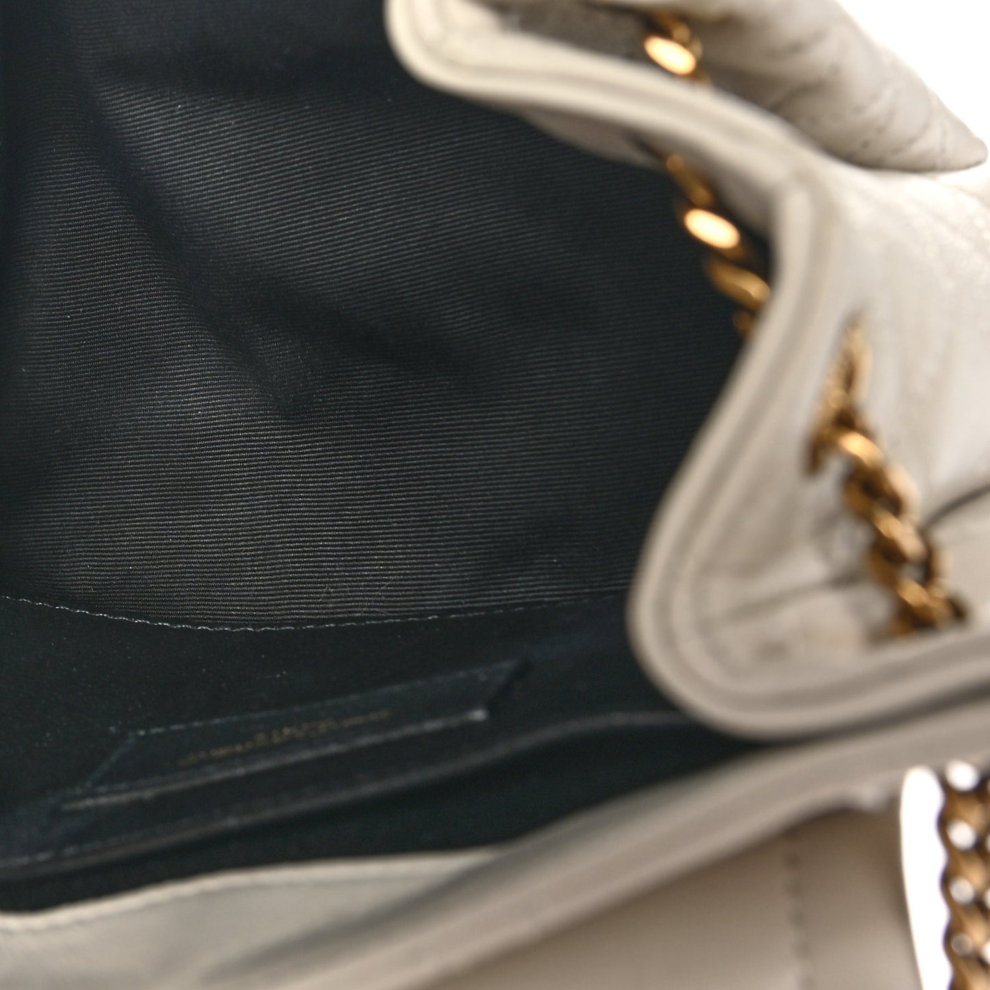 Lambskin Quilted Monogram Mini Nolita Crema Soft