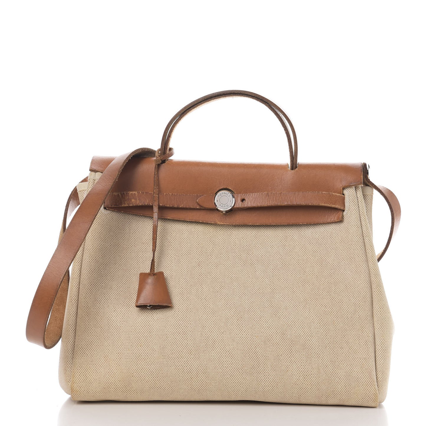 Toile Vache Calfskin Herbag 30 PM Natural