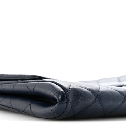 Chanel Lambskin Quilted Clutch with Chain Flap Navy 9 of 12