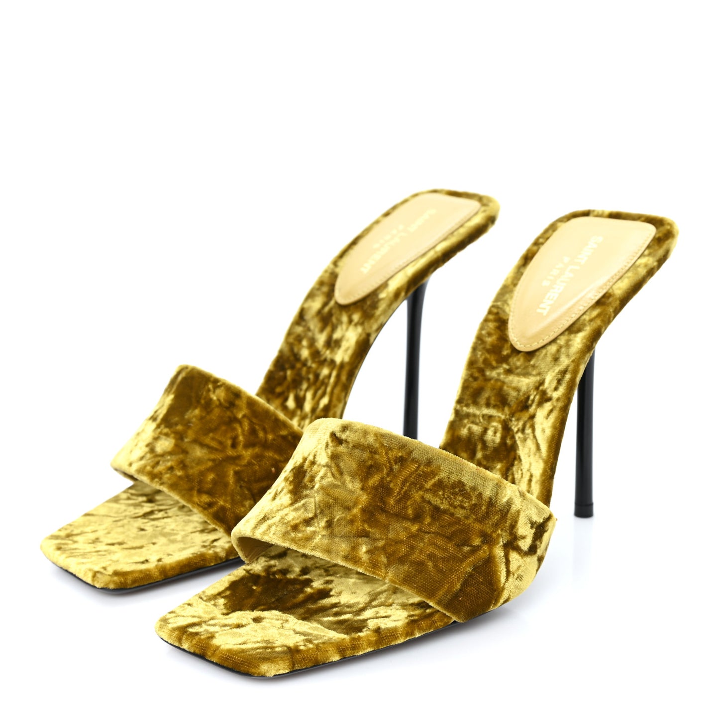 Velvet Baliqua 105 Mule Sandals 38 Yellow