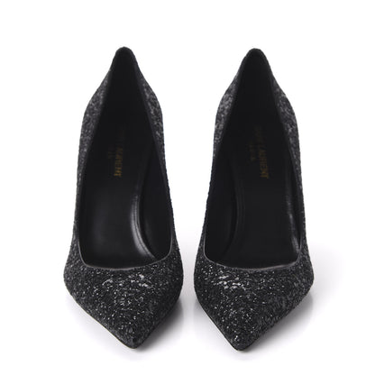 Saint Laurent Glitter Opyum 85 Pumps 38 Black 2 of 9