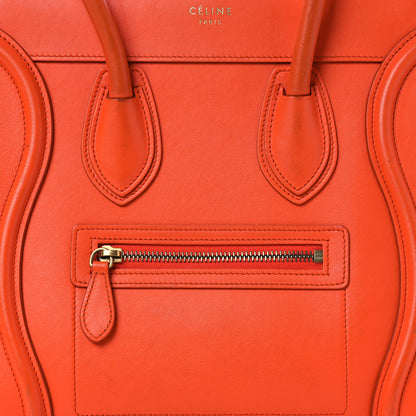 Celine Smooth Calfskin Mini Luggage  Bright Orange 9 of 18