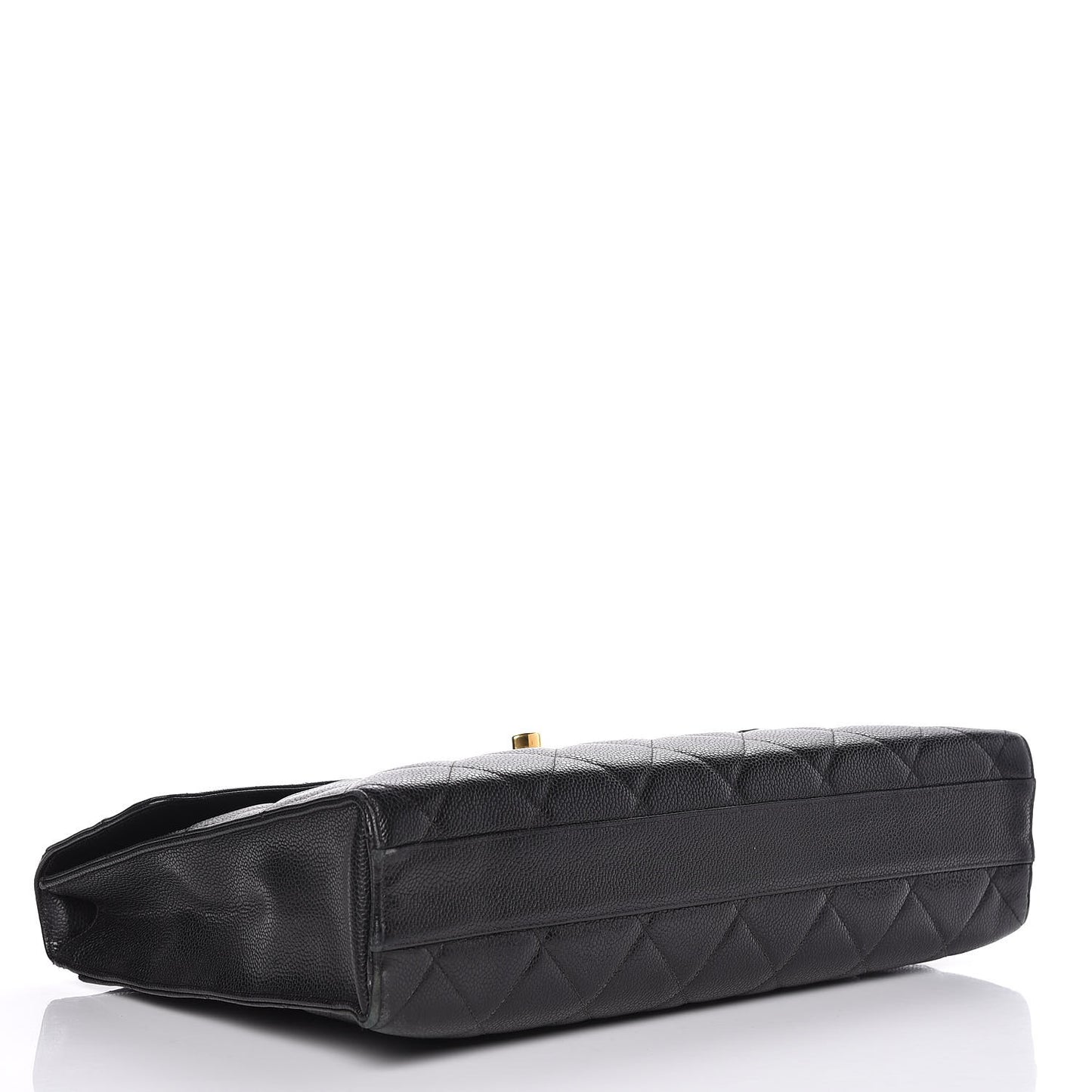 Caviar Quilted Briefcase Laptop Bag Black