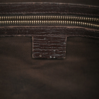 Gucci Monogram Medium Horsebit Chain Hobo Dark Brown 6 of 12