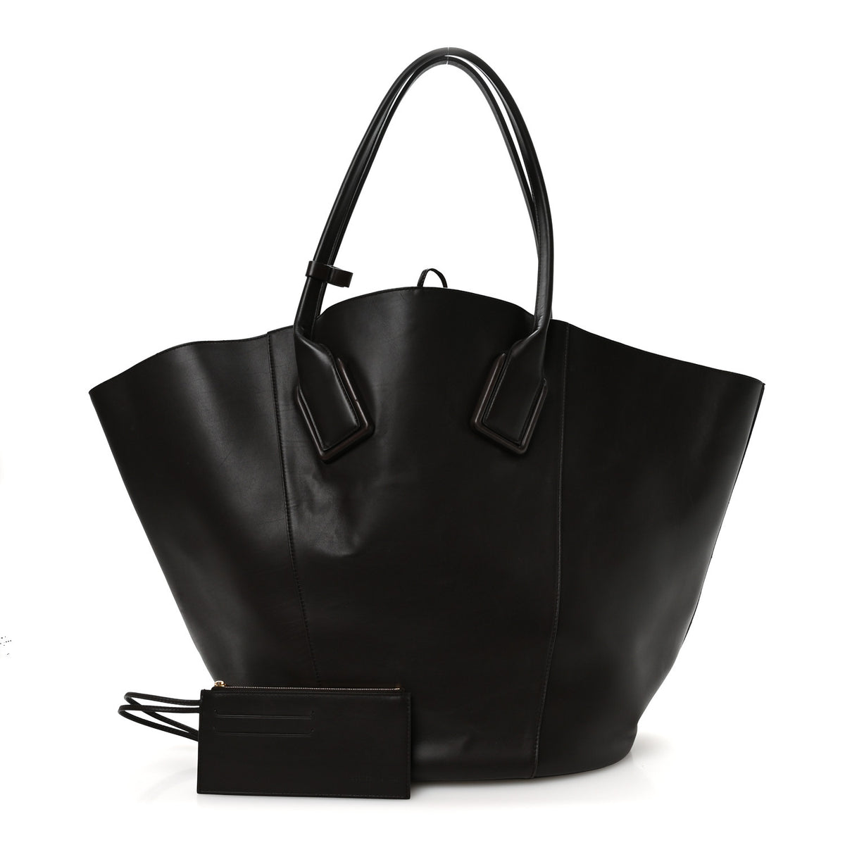 Bottega Veneta Smooth Calfskin Large Basket Tote Fondente 3 of 12