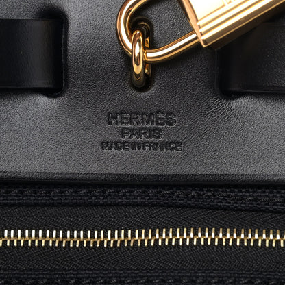 Hermes Toile Vache Hunter Herbag Zip PM 31 Black 6 of 8