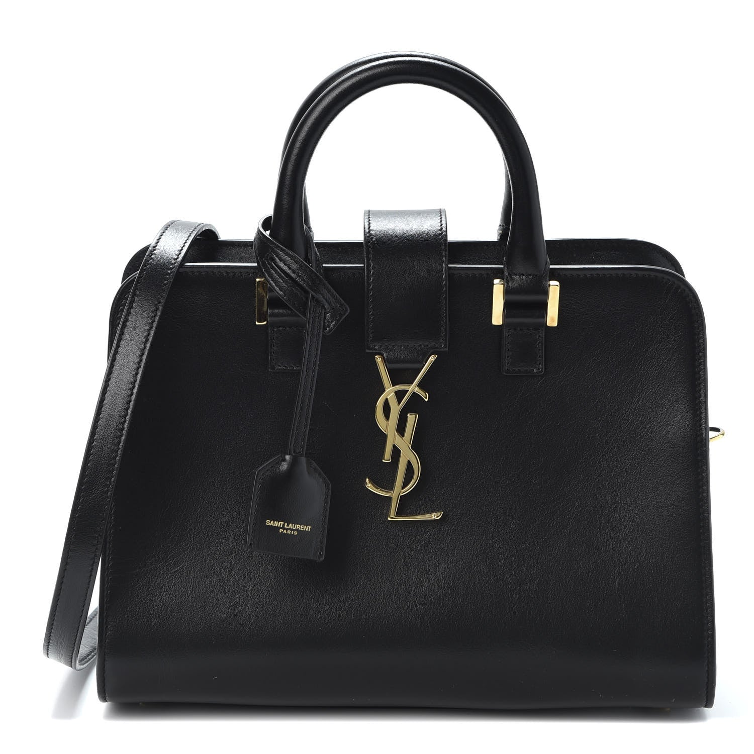Saint Laurent Calfskin Monogram Baby Cabas Black 1 of 9