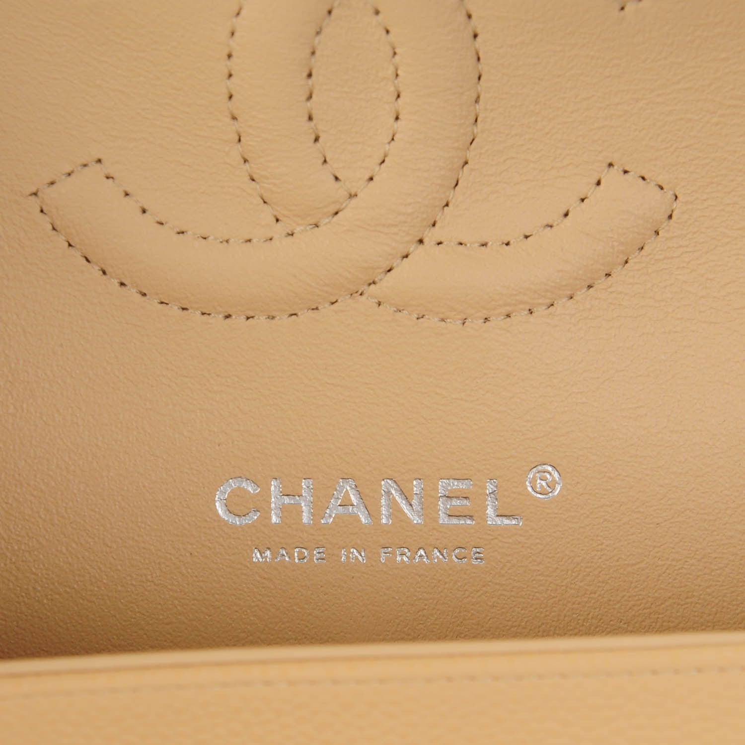 Chanel Caviar Quilted Medium Double Flap Beige Clair 6 of 9