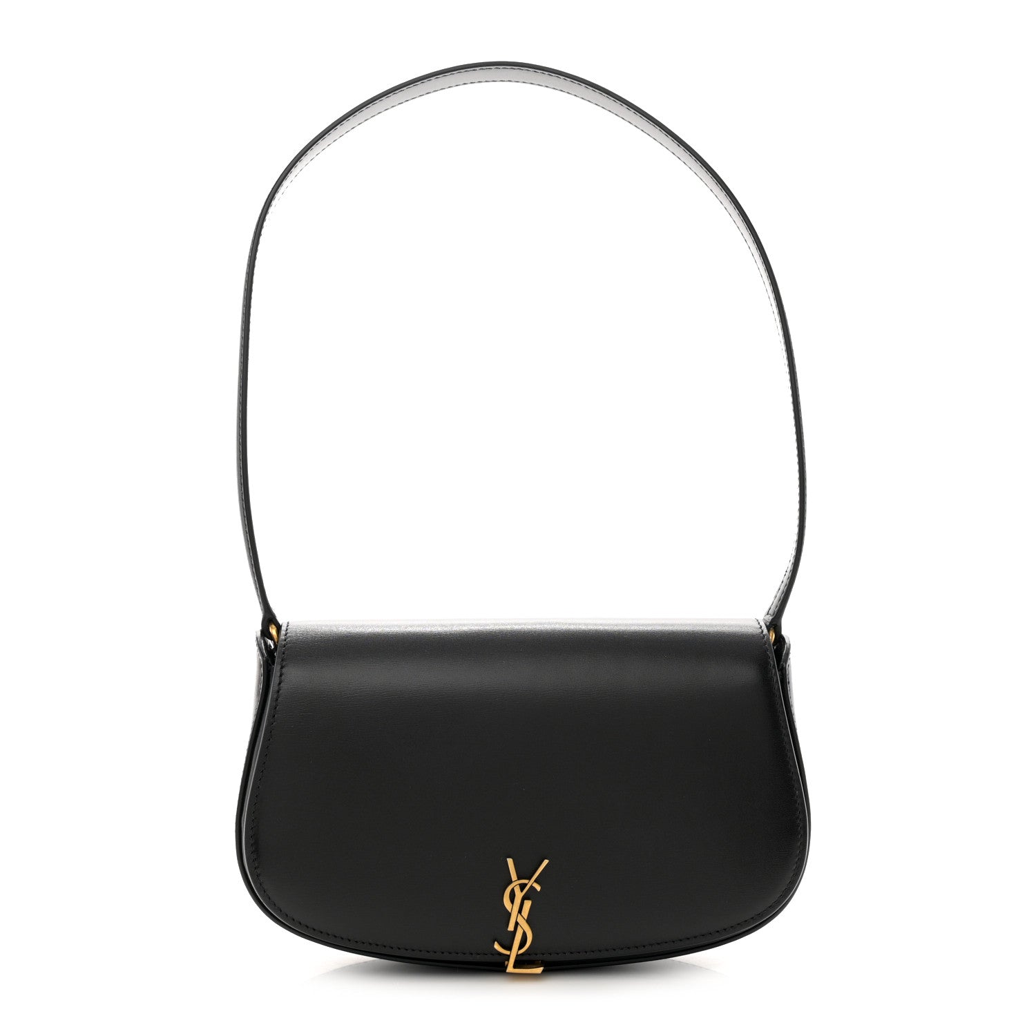 Saint Laurent Box Calfskin Mini Voltaire Shoulder Bag Black 1 of 10