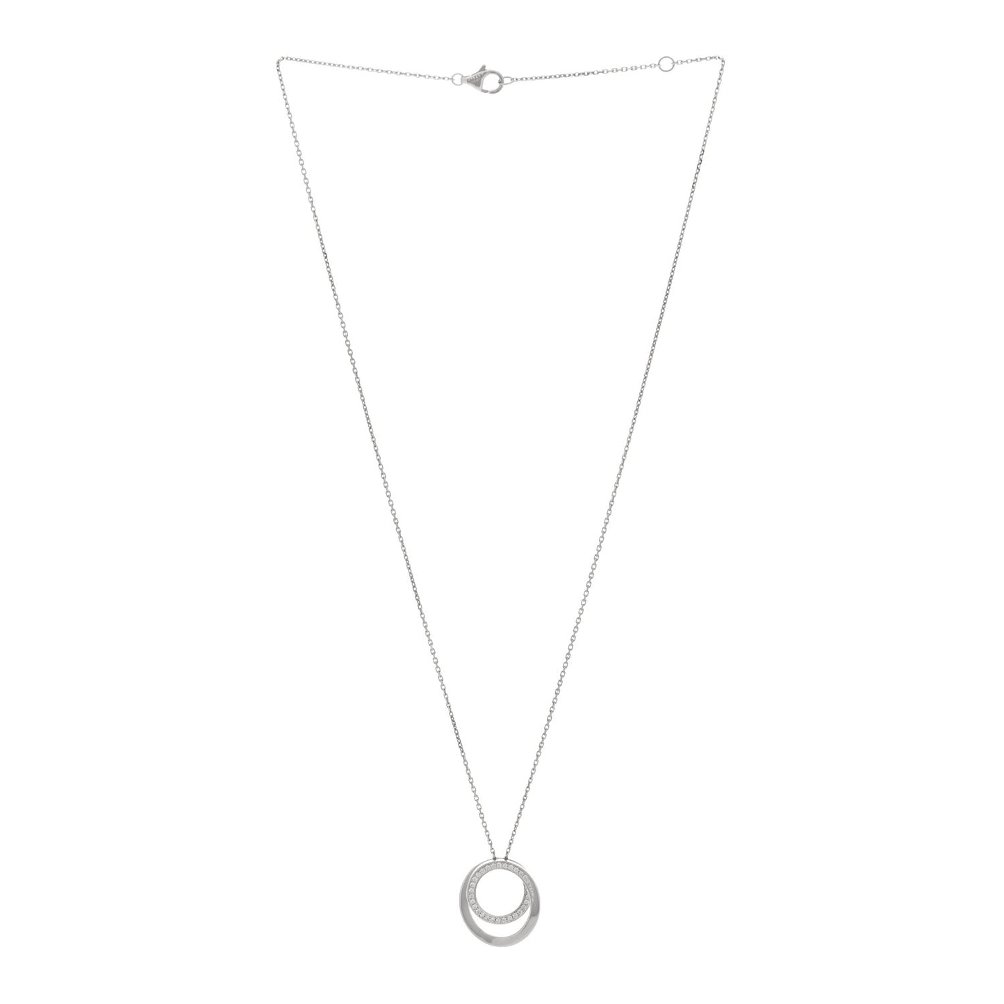 18K White Gold Diamond Etincelle De Cartier Pendant Necklace