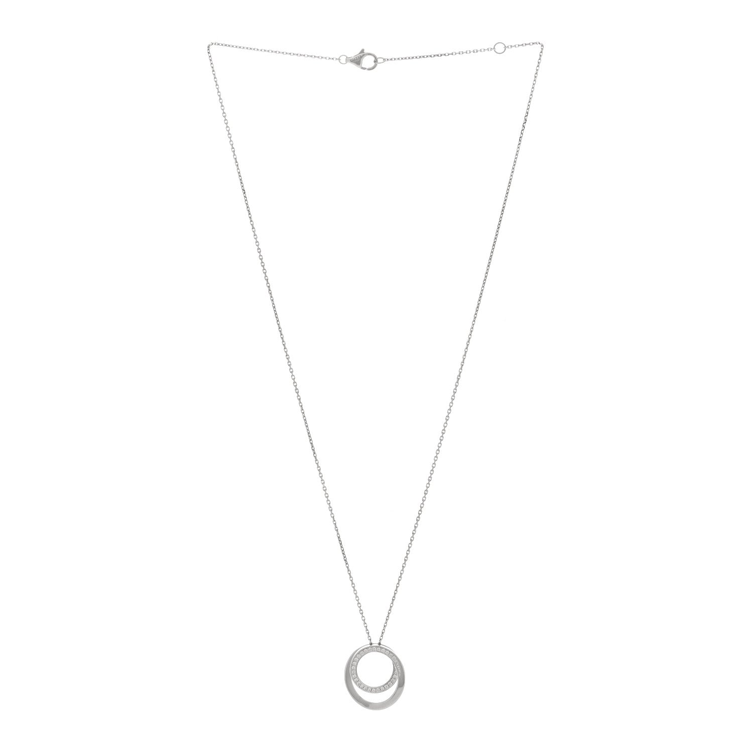 Cartier 18K White Gold Diamond Etincelle De Cartier Pendant Necklace 3 of 5