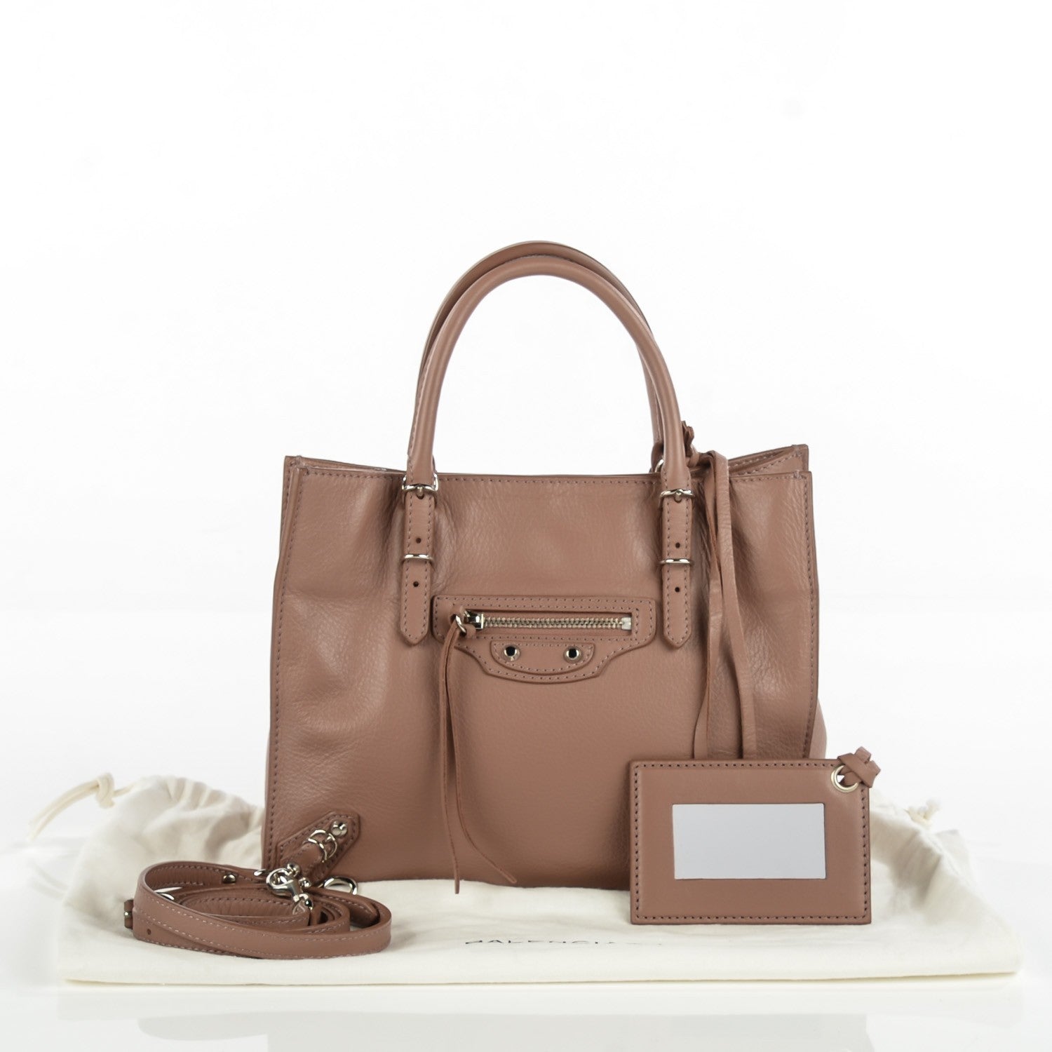 Balenciaga Calfskin Papier Mini A4 Tote Tomette 5 of 9
