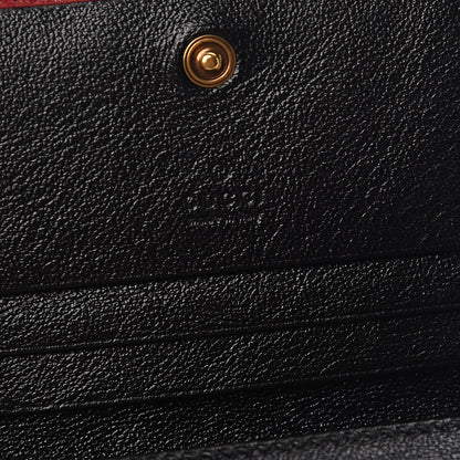 Gucci Azalea Calfskin Matelasse Diagonal Patchwork Torchon GG Marmont Card Case Wallet Black Beige Romantic Cerise 5 of 7