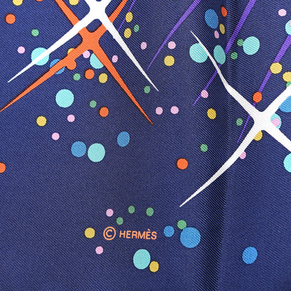 Hermes Silk Magic Kelly Scarf 90 Marine Violet Turquoise 6 of 8