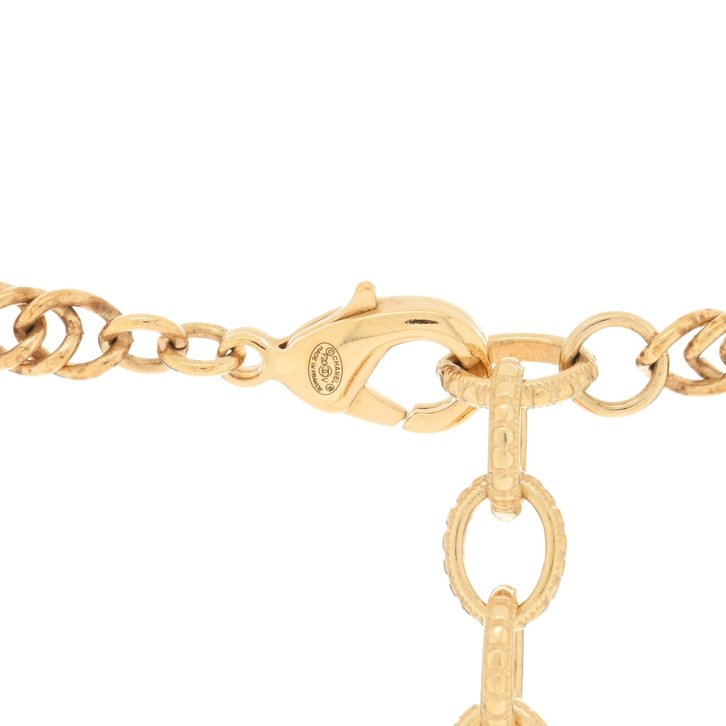 ID Dog Tag Charm Necklace Gold