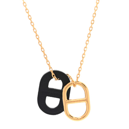 Hermes Swift O'Maillon Pendant Necklace Black 4 of 4