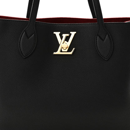 Louis Vuitton Grained Calfskin Lockme Shopper Black 7 of 9