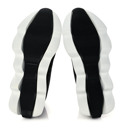 Hermes Technical Canvas Goatskin Womens Eclair Sneakers 36 Black 5 of 8