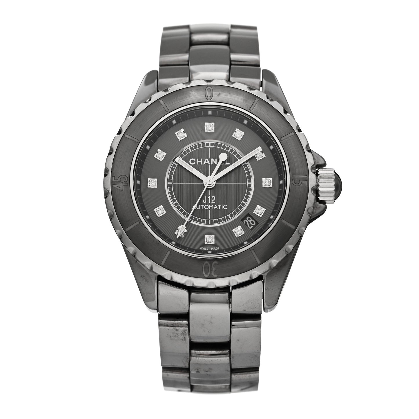 Titanium Ceramic Diamond 38mm J12 Automatic Watch
