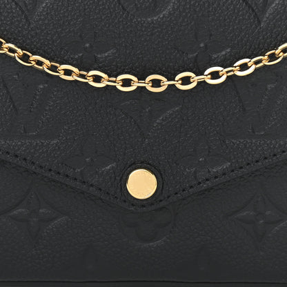 Louis Vuitton Empreinte Pochette Felicie Chain Wallet Black 10 of 12