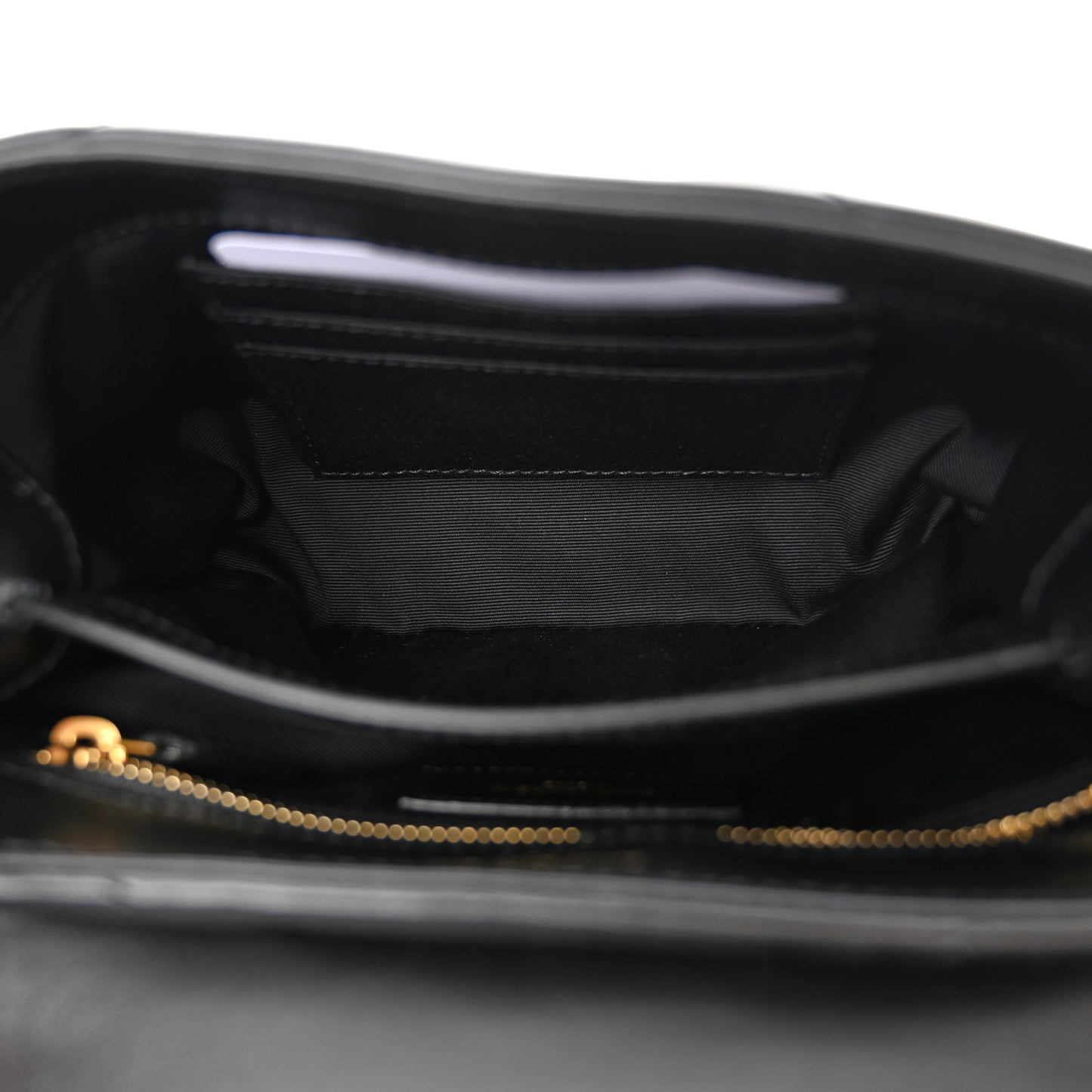 Calfskin Y Quilted Monogram Toy Loulou Crossbody Bag Black