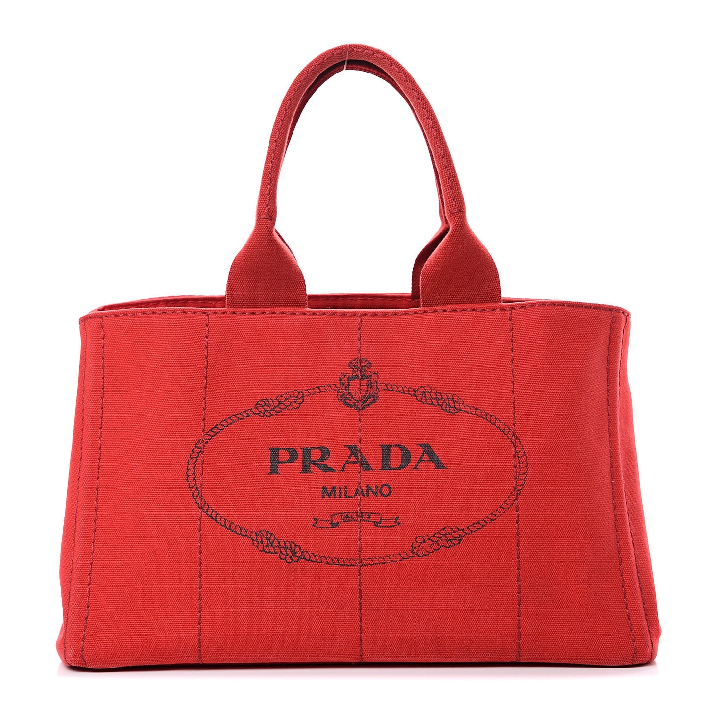 Canapa Logo Shopping Tote Rosso