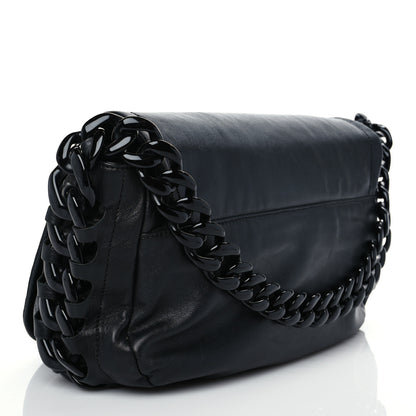 Chanel Calfskin Modern Chain Rhodoid Flap Black 2 of 8
