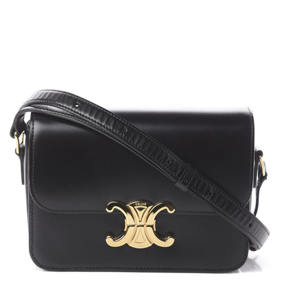 Celine Shiny Calfskin Small Triomphe Black 1 of 8