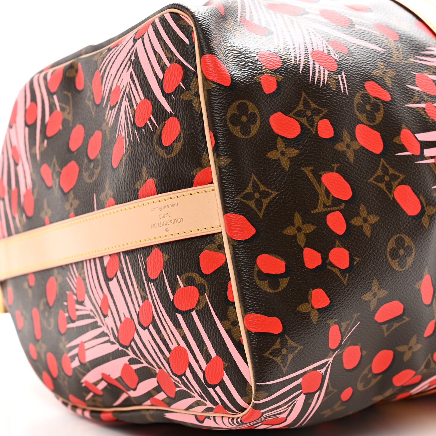 Monogram Jungle Dots Keepall Bandouliere 50 Sugar Pink Poppy