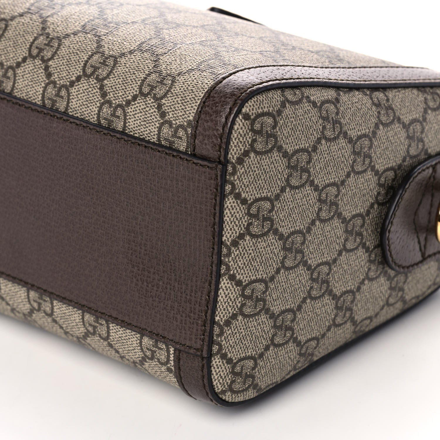 Gucci GG Supreme Monogram Web Medium Ophidia Boston Brown 11 of 13