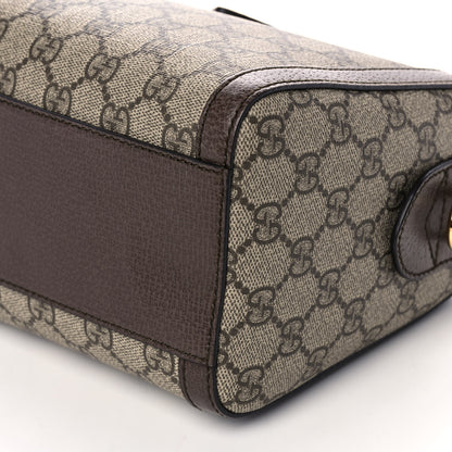 Gucci GG Supreme Monogram Web Medium Ophidia Boston Brown 11 of 13