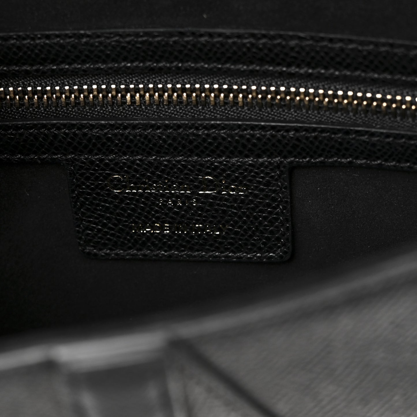 Grained Calfskin Saddle Bag Black