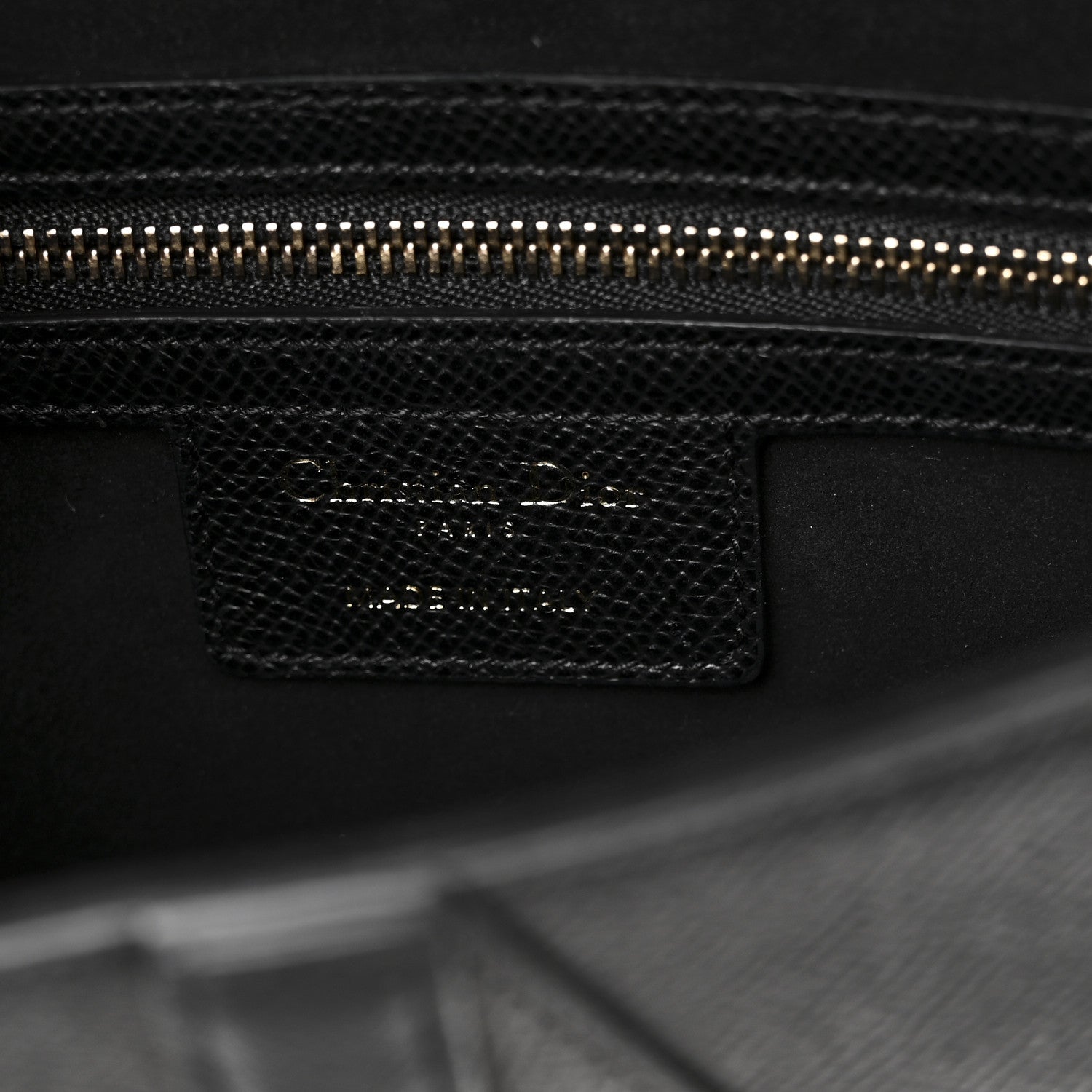 Christian Dior Grained Calfskin Saddle Bag Black 6 of 10