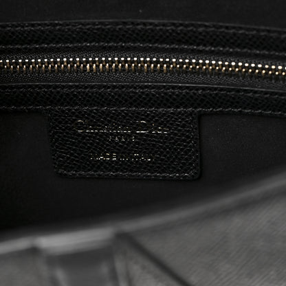 Christian Dior Grained Calfskin Saddle Bag Black 6 of 10