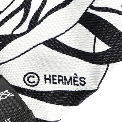 Hermes Silk Jungle Love Rainbow Twilly Gris Black White 3 of 4