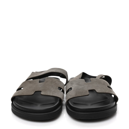 Hermes Suede Goatskin Mens Genius Sandals 43 Vert Toundra 2 of 8