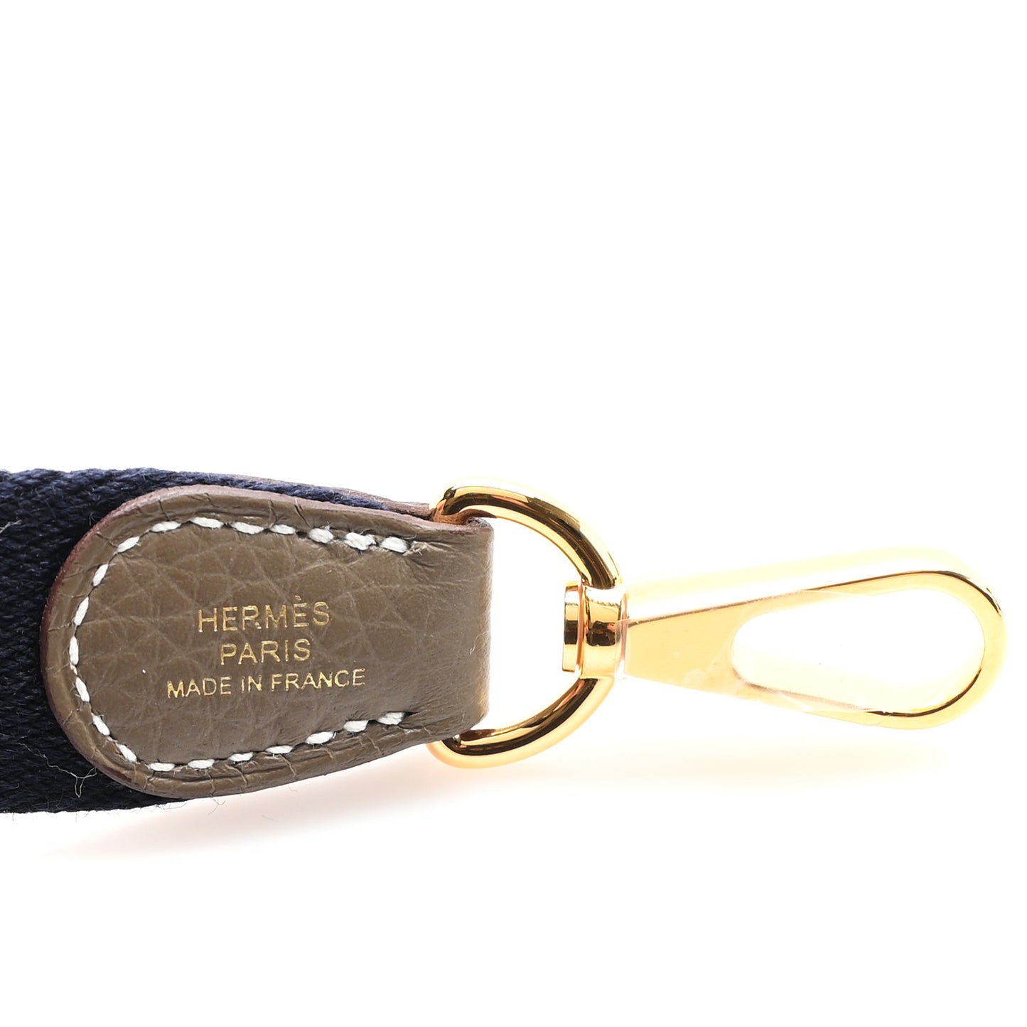 Toile Taurillon Clemence Evelyne TPM Shoulder Strap Etoupe Bleu Indigo