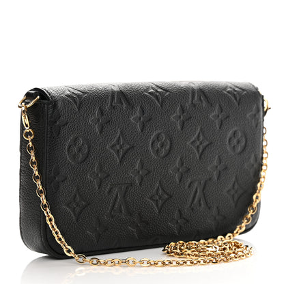 Louis Vuitton Empreinte Pochette Felicie Chain Wallet Black 4 of 15