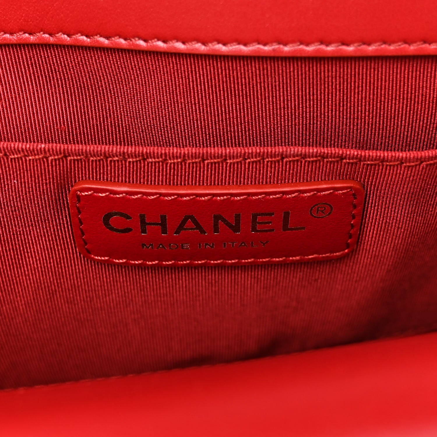 Chanel Calfskin Quilted Medium Triple Flap Red 8 of 17